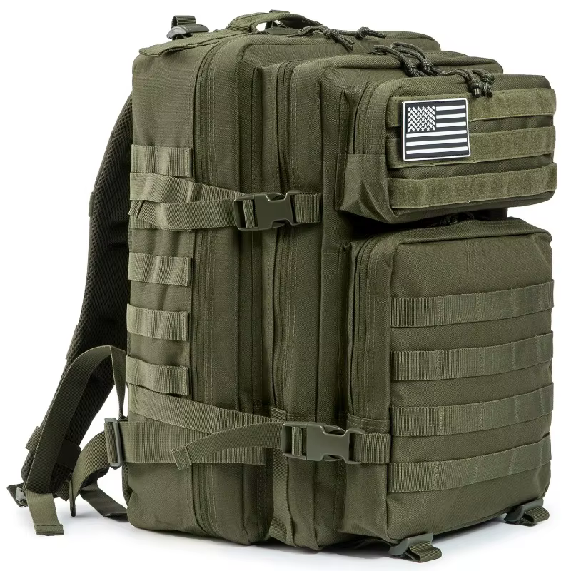 Mochila táctica MOLLE 45L Verde resistente – Asalto Ejército - imagen 2