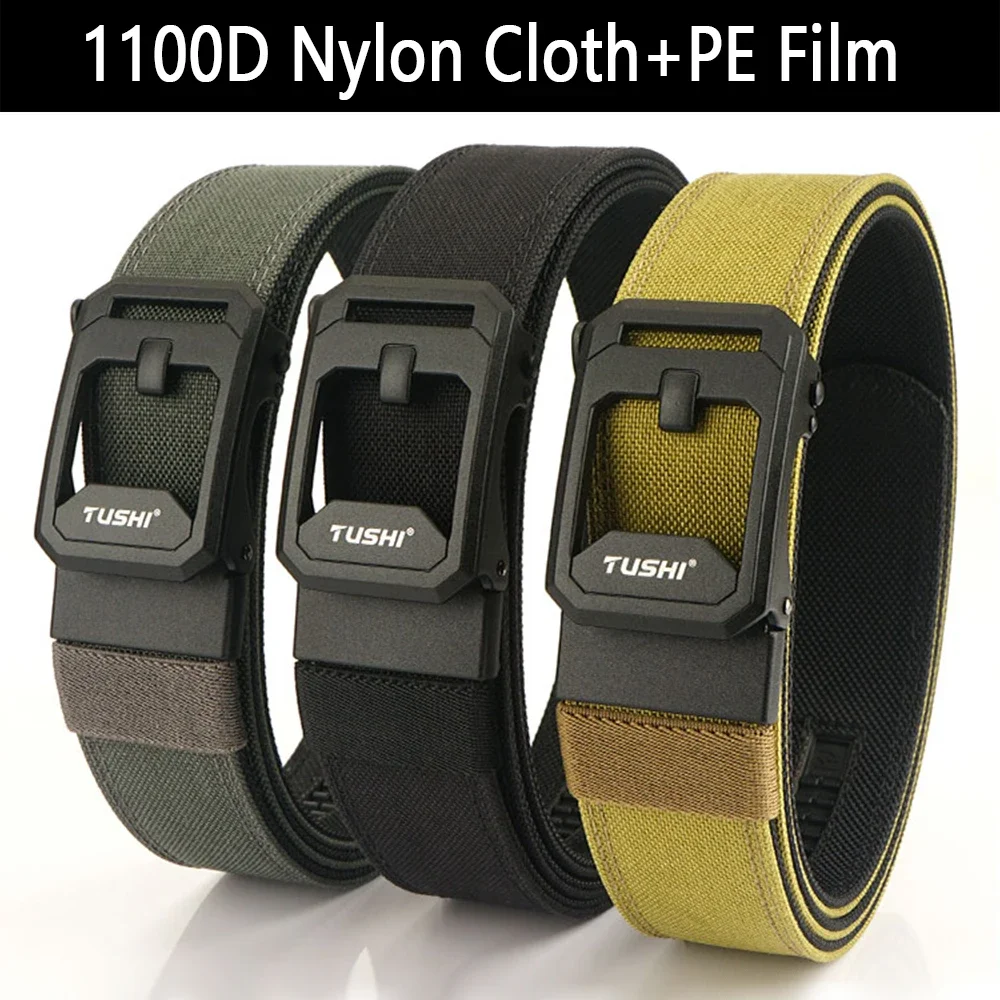 TUSHI Cinturón táctico de nylon rígido automático resistente - imagen 3