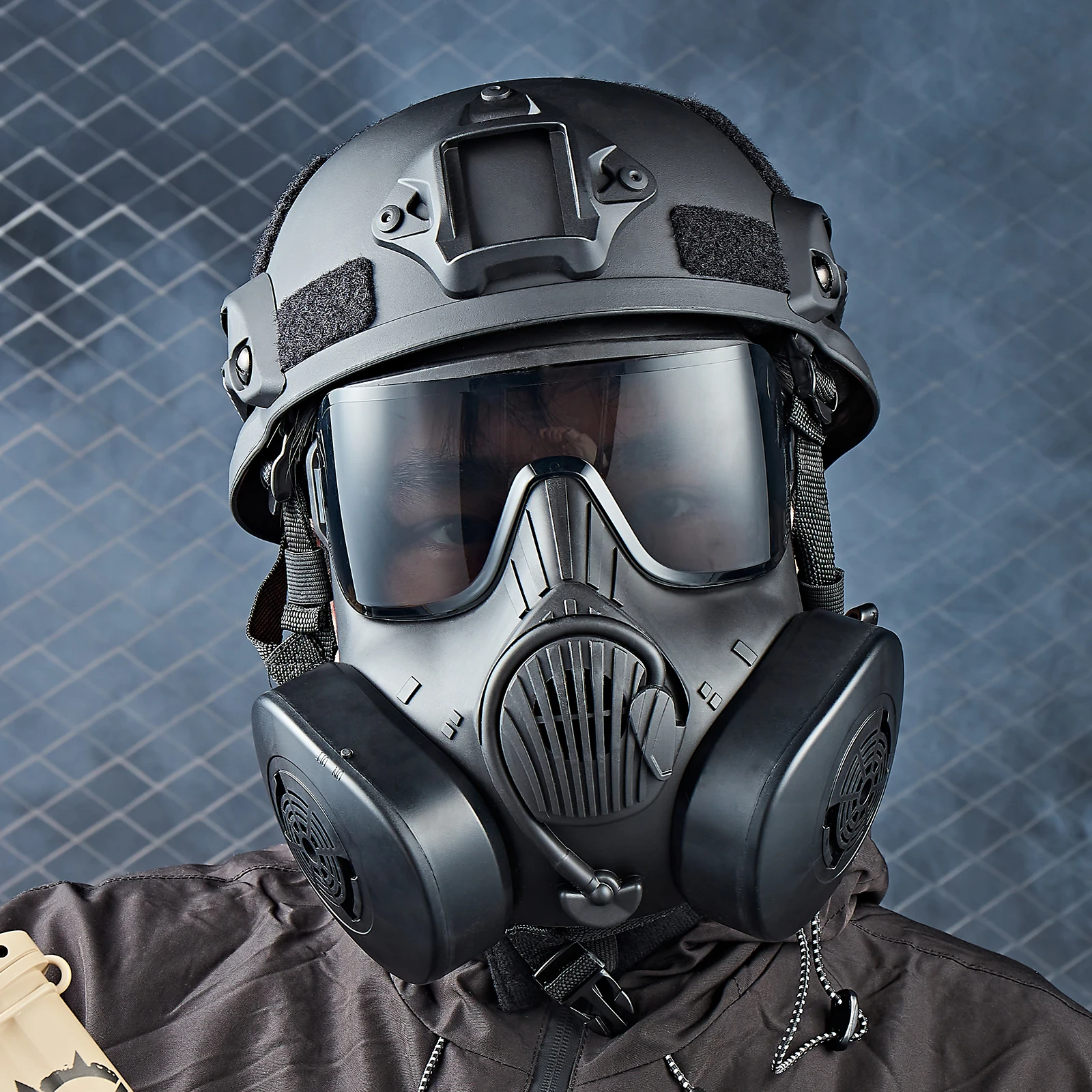 Máscara integral de protección M50 con ventilación y filtros airsoft - imagen 5