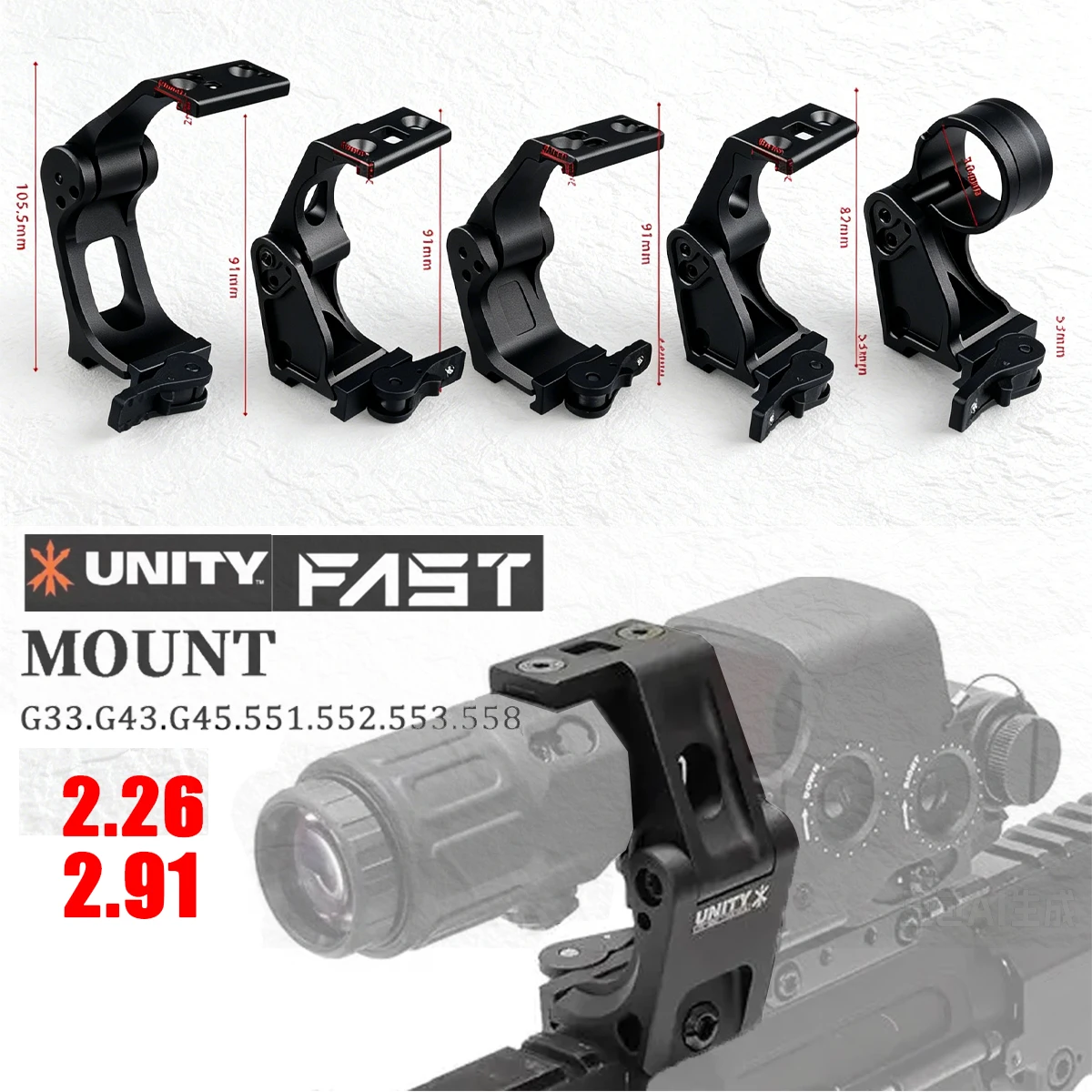 Montura elevadora plegable para mira telescópica de rifle airsoft - imagen 3