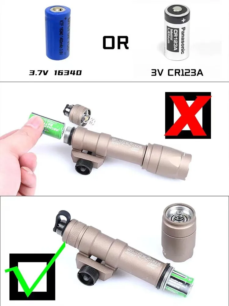 Luminaria táctica en configuración de arma