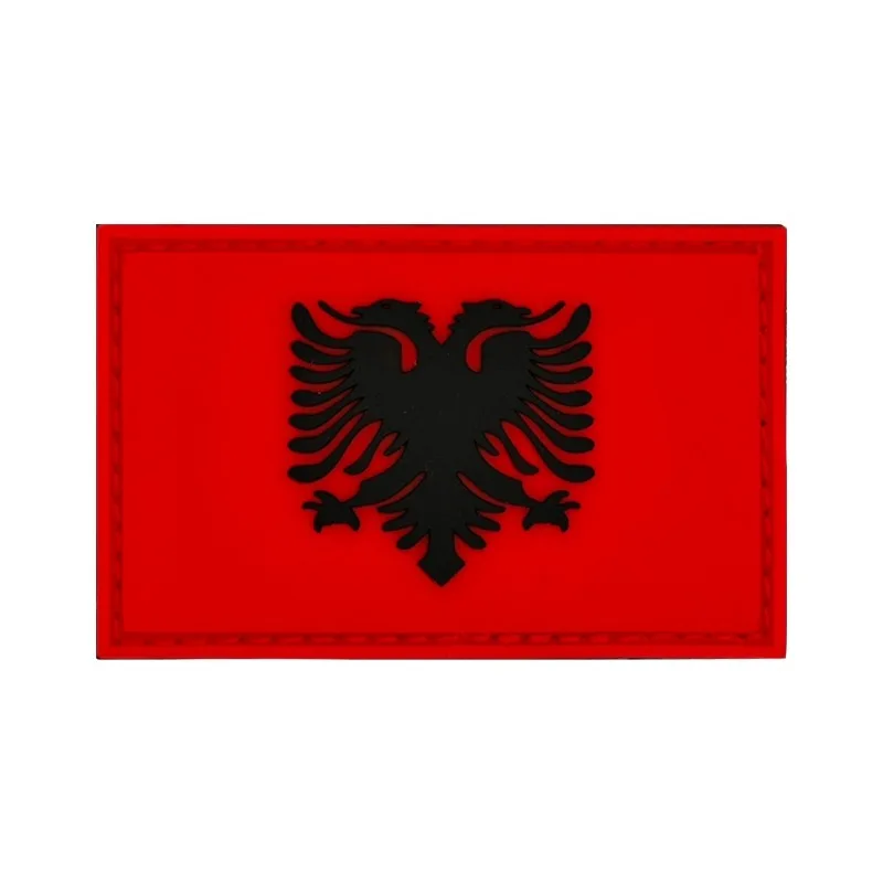 Parche bordado bandera de Albania para insignias tácticas