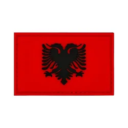 Parche bordado bandera de Albania para insignias tácticas