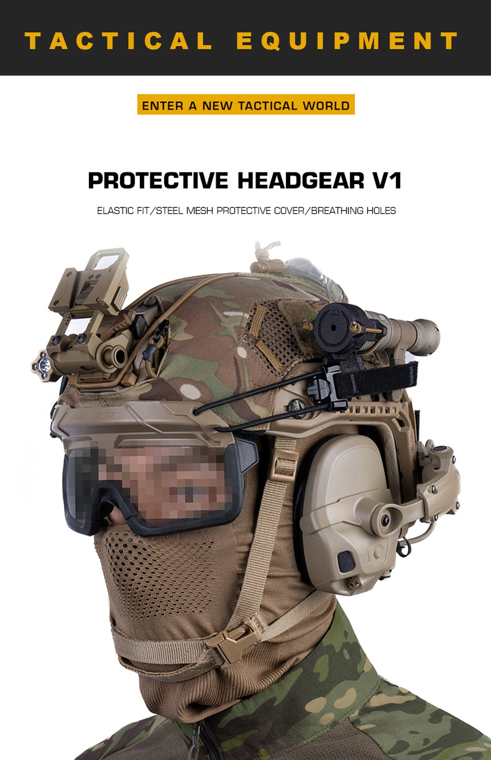Pasamontañas Venom V1 en uso bajo casco
