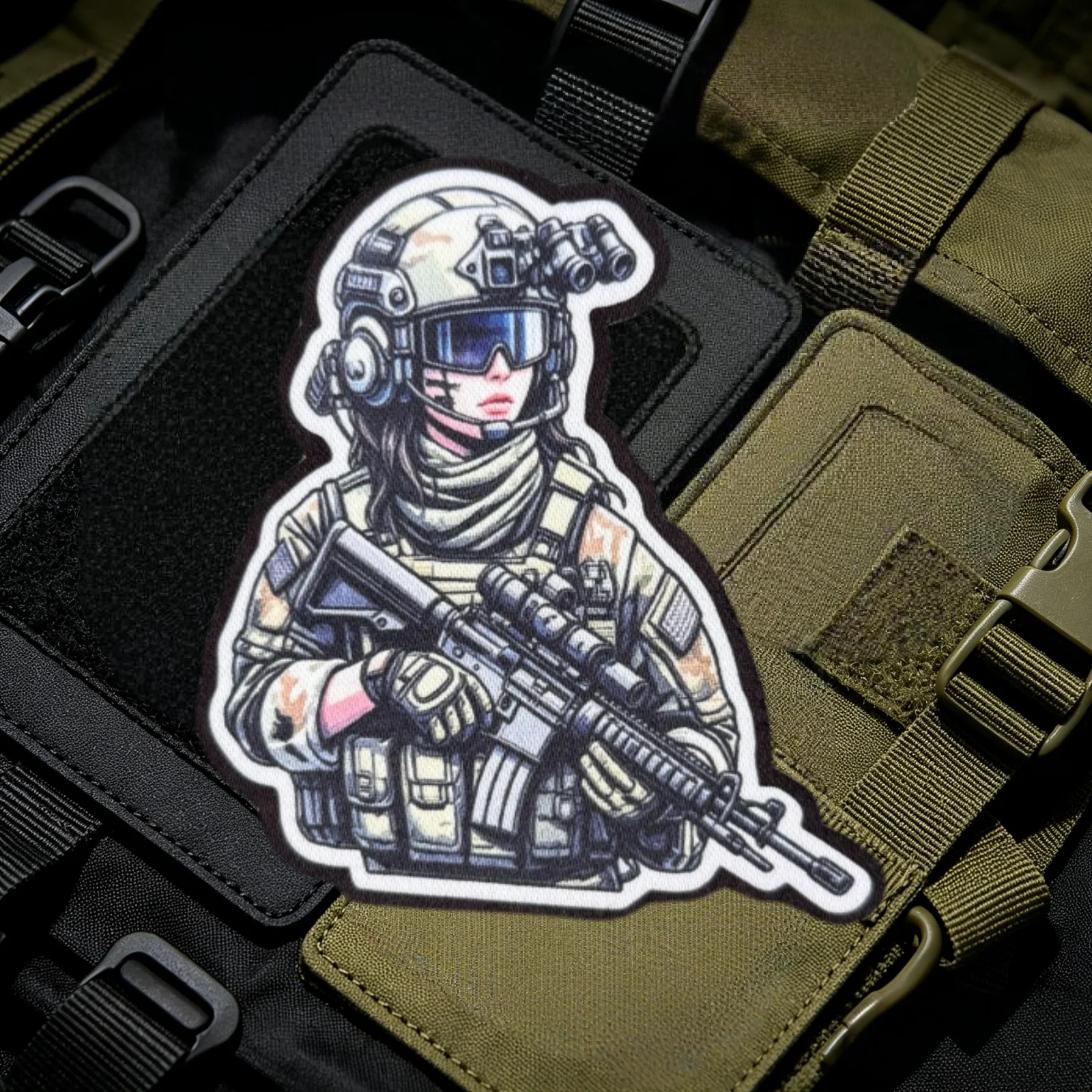 Parche táctico de anime con velcro para mochila – Insignia de moral