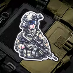 Parche táctico de anime con velcro para mochila – Insignia de moral