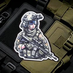 Parche táctico de anime con velcro para mochila – Insignia de moral