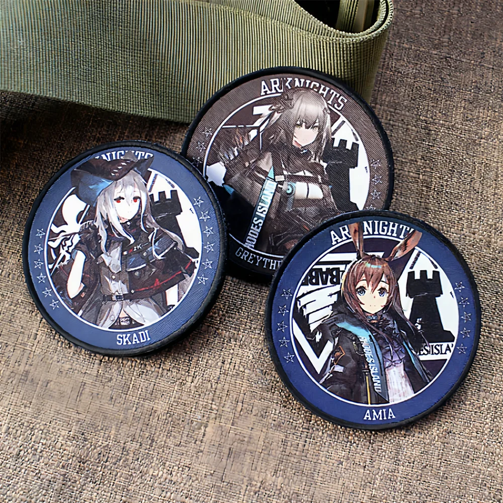 Arknights Parche táctico con estampado Skadi para brazalete infantil