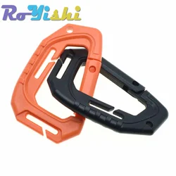 Mosquetón táctico D-forma clip polímero 200LB