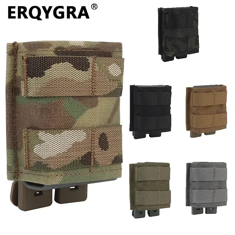 ERQYGRA Funda táctica MOLLE FAST 7,62 AK para revista con clip