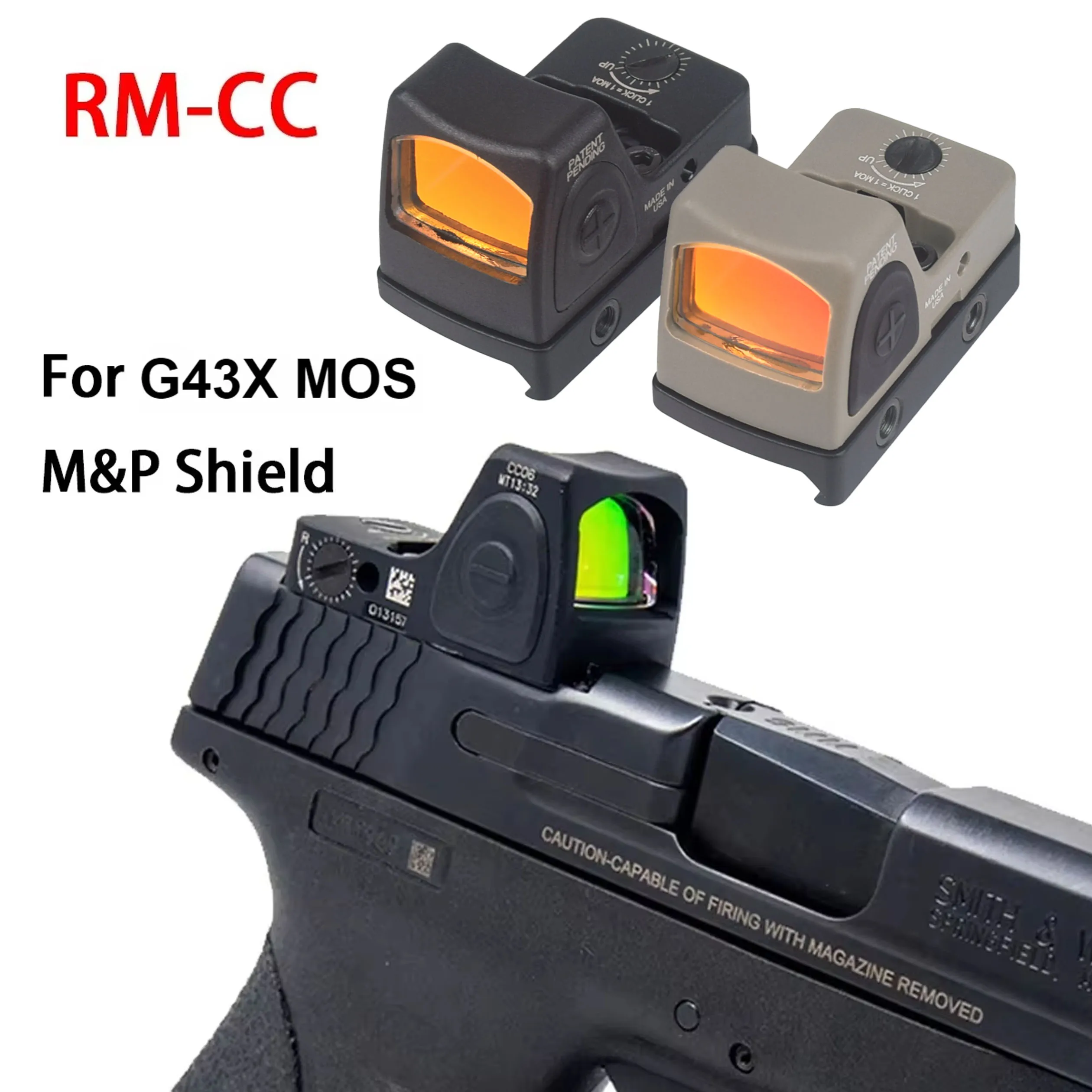 Mira réflex compacta RM CC punto rojo con riel Picatinny para pistolas - imagen 5