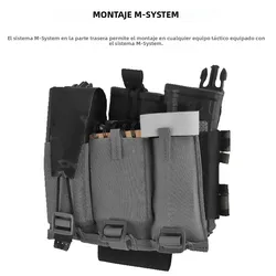 Adaptador MOLLE táctico Triple Mag para chaleco y portaplacas