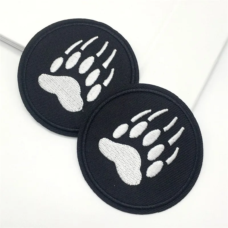 Parches bordados con Velcro – huella de perro dibujo animado - imagen 4