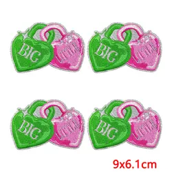 Parche termoadhesivo bordado San Valentín cereza estilo disco