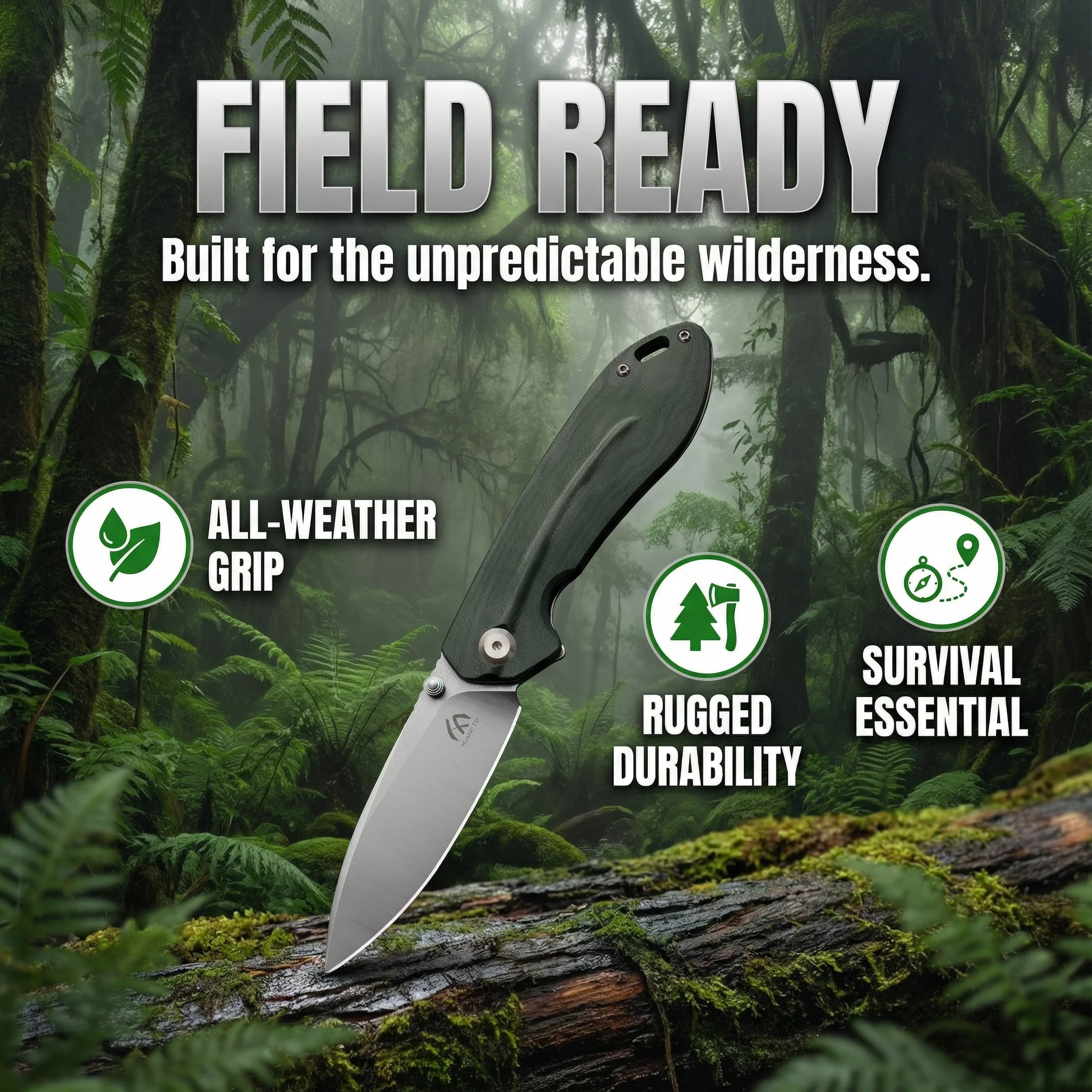Cuchillo compacto para camping