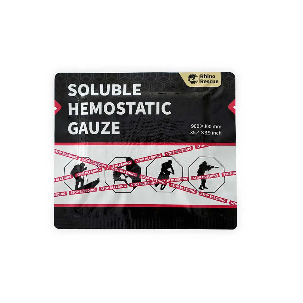 Gasa hemostática soluble de emergencia – Vendaje táctico para traumatismos