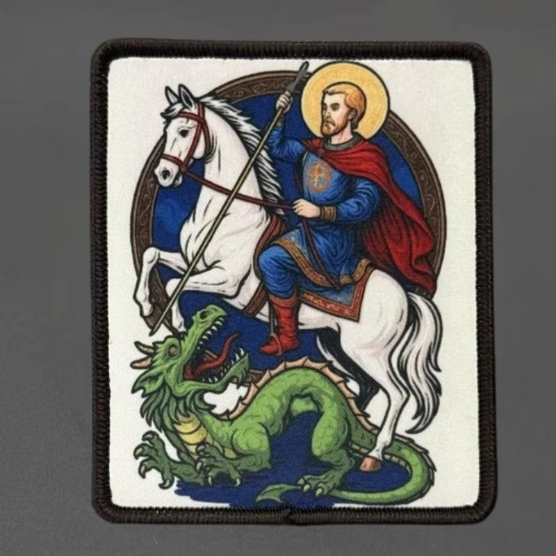 Parche táctico San Jorge con velcro para chaleco y brazalete - imagen 3