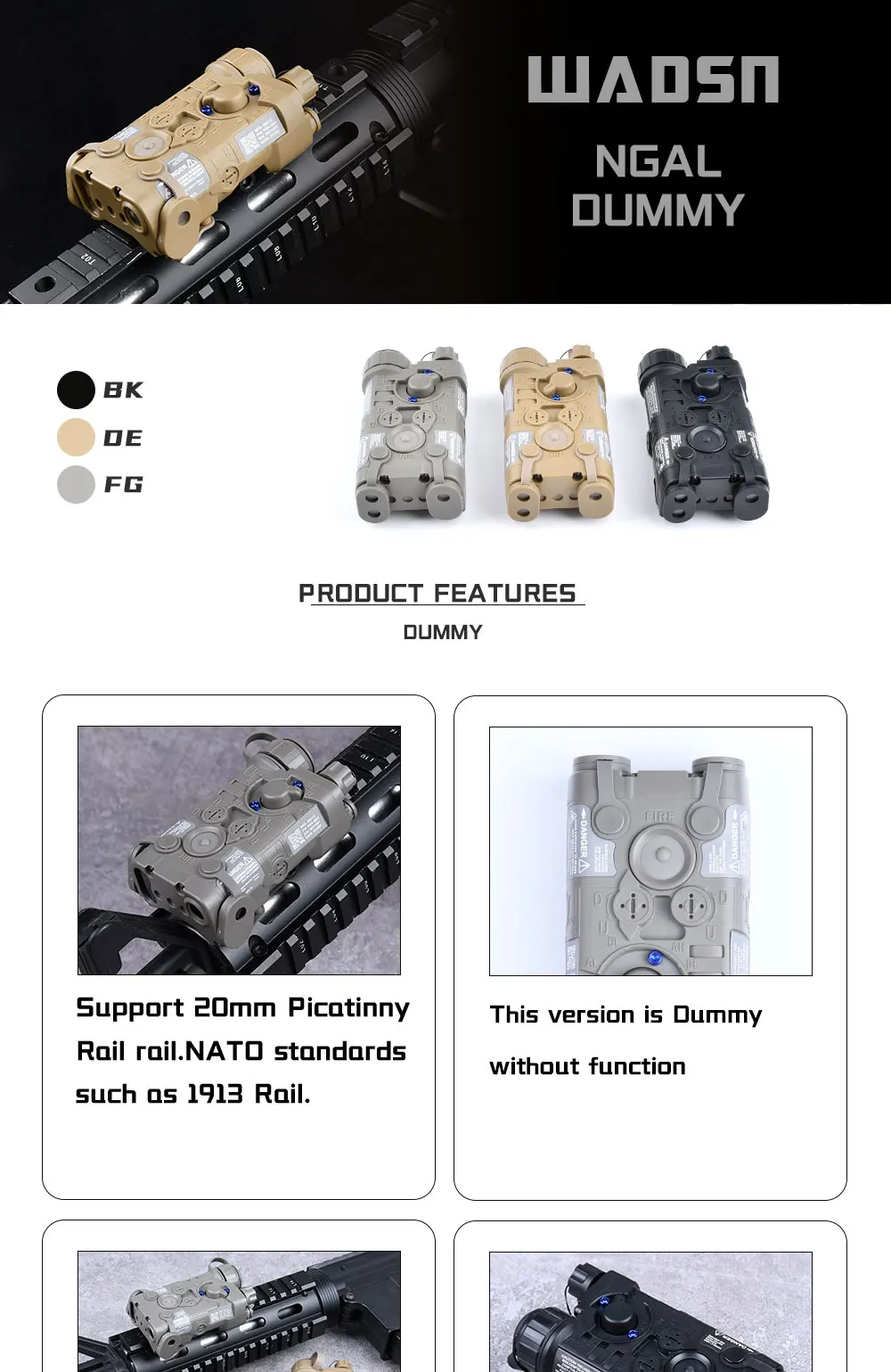 WADSN NGAL Dummy Battery Case