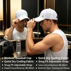 Gorra trucker de malla secado rápido con protección solar
