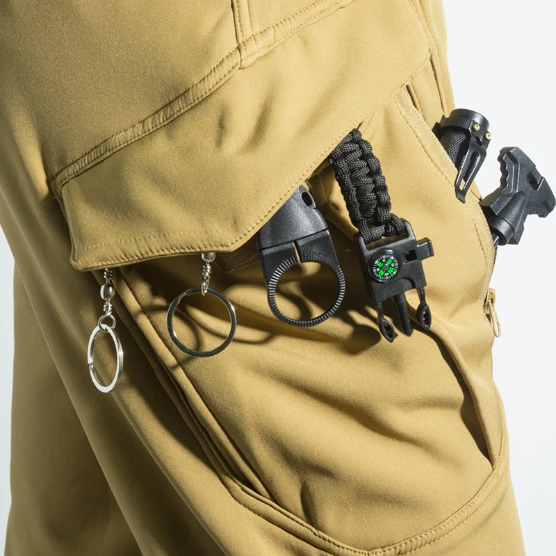 Pantalones tácticos Softshell impermeables lana cálida hombre invierno - imagen 3