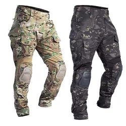 HAN WILD Pantalón paintball táctico con rodilleras