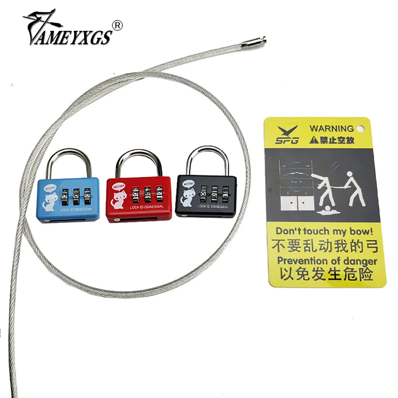 Cerradura antirrobo para arco con contraseña y cable de acero