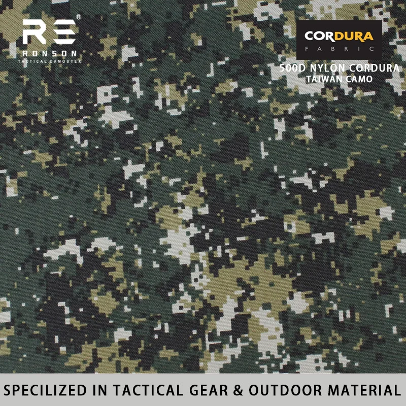Tela Cordura camuflaje repelente al agua PU para mochila táctica