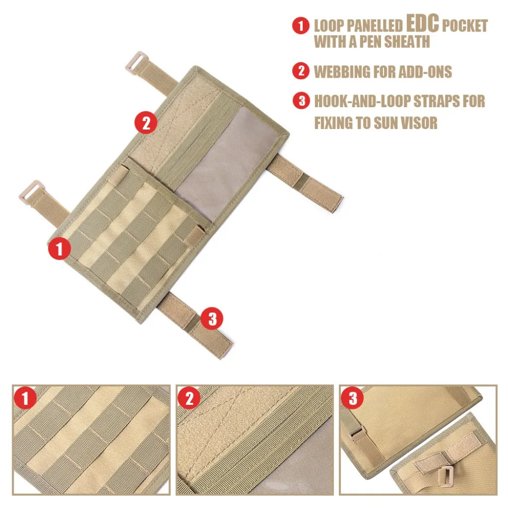 Panel MOLLE para visera de coche y camión, organizador EDC - imagen 5