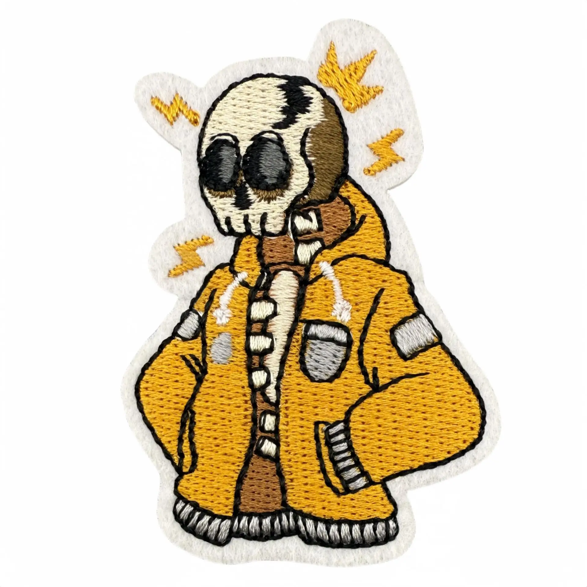 Parche bordado calavera para planchar, estilo esqueleto táctico - imagen 4