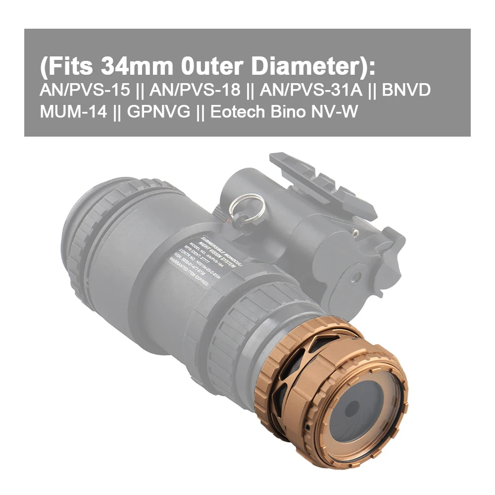 Adaptador PVS-31 aluminio para cubierta lente visión nocturna - imagen 4