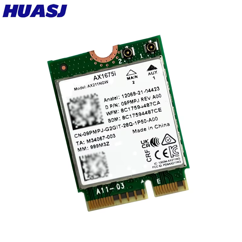 Tarjeta WiFi 6E AX211 AX1675i M.2 Key E CNVi 160MHz Bluetooth 5.2 - imagen 2