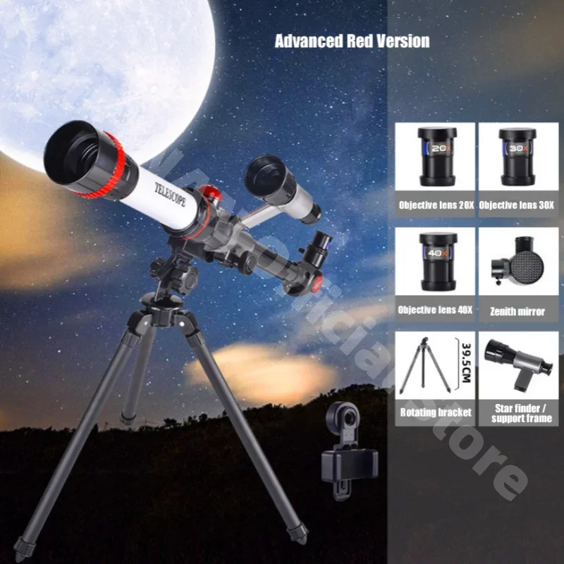 Telescopio astronómico monocular HD portátil – Luna y planetas