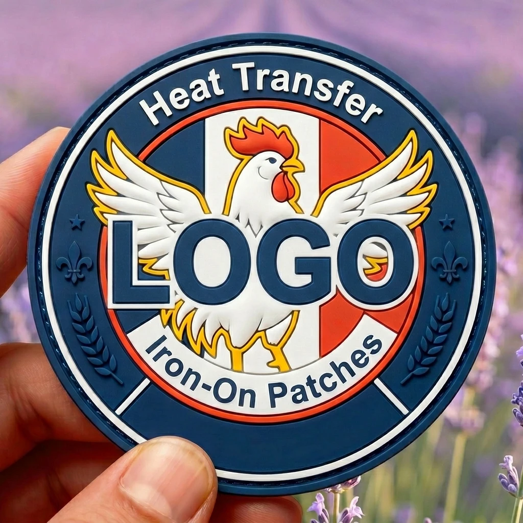 Parche termoadhesivo 3D de silicona con logo personalizado - imagen 3