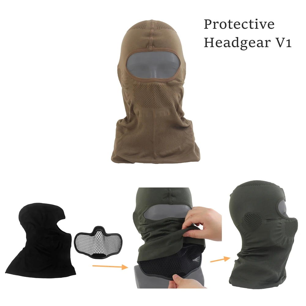 Protector facial integral de acero con ajuste elástico y ventilación - imagen 5