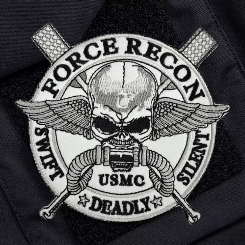 USMC Parche de moral bordado Ghost Force Recon Swift – Velcro - imagen 3