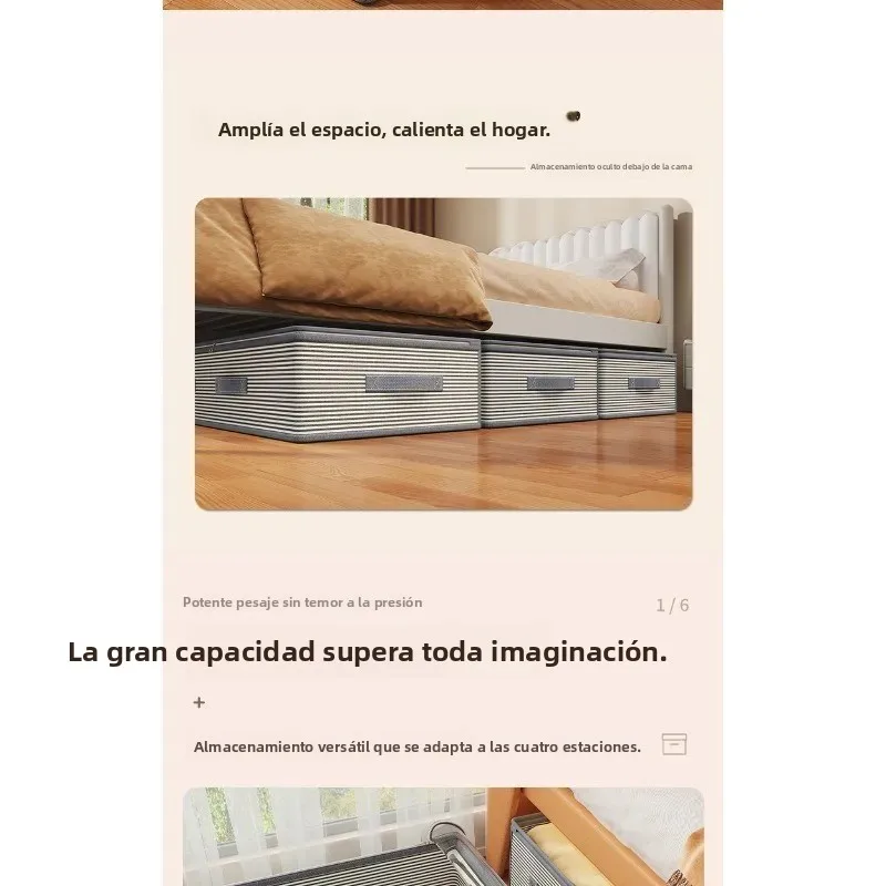 Bolsa antipolvo plegable para almacenamiento bajo cama, capacidad
