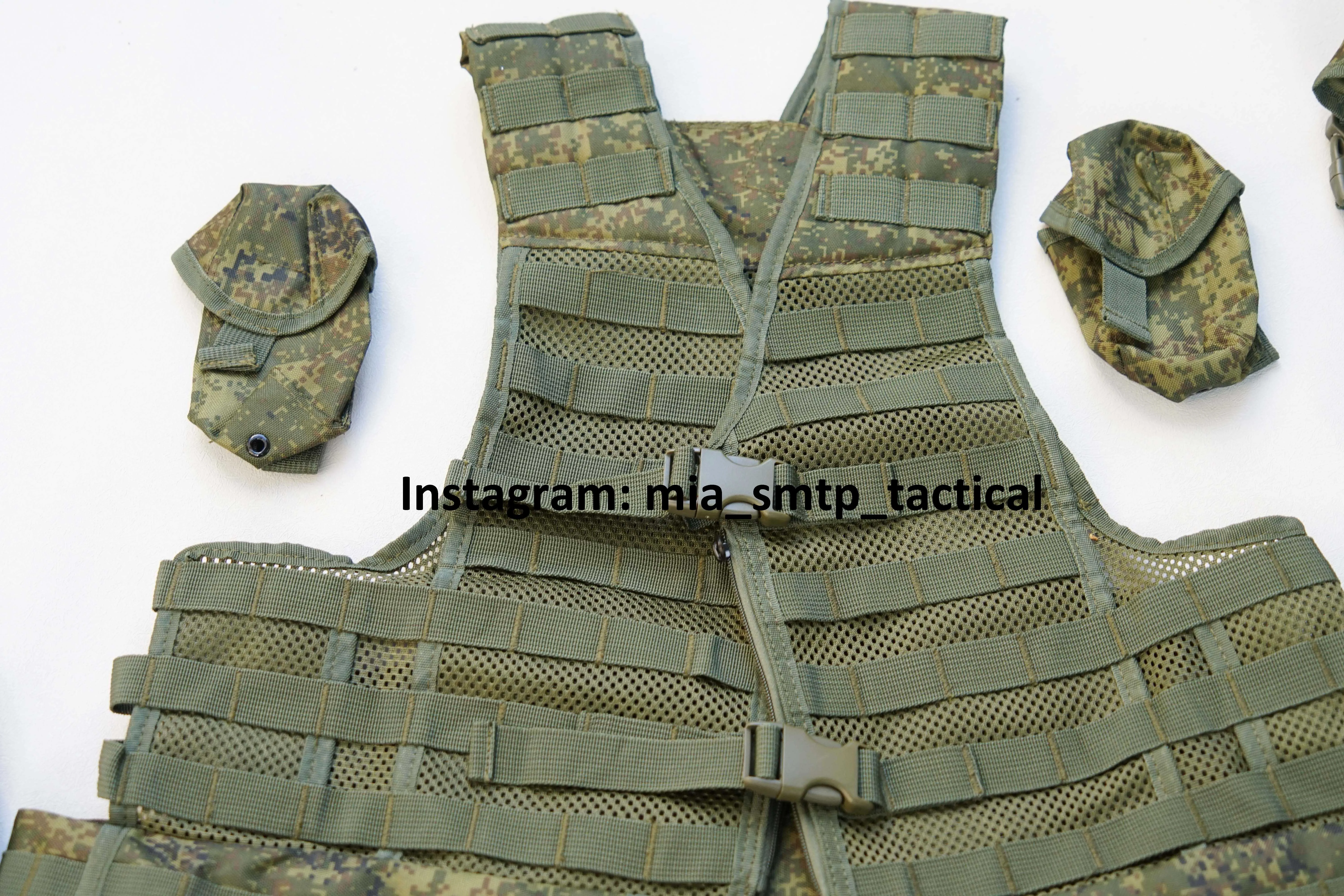 Chaleco táctico MOLLE verde compacto con sistema modular - imagen 5