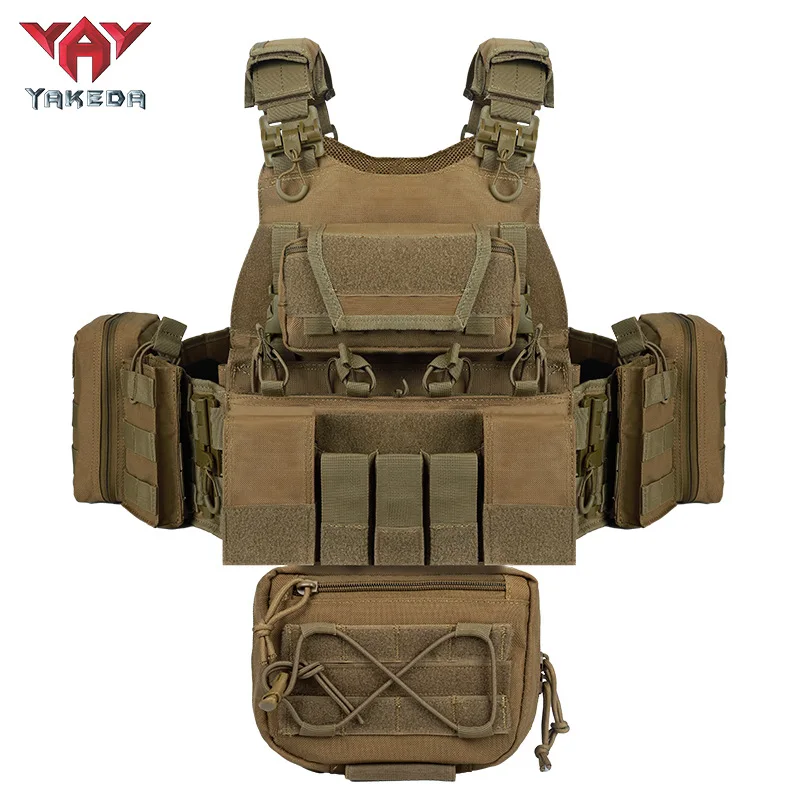 YAKEDA Chaleco táctico MOLLE – Multifuncional entrenamiento aire libre - imagen 4