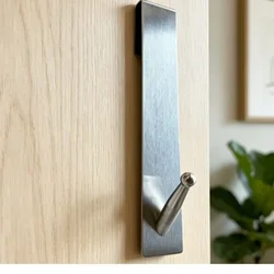 Gancho trasero para puerta de vidrio de baño inoxidable sin taladrar