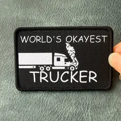 Parche táctico bordado humor mejor camionero del mundo con velcro