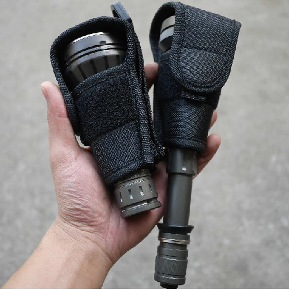 Funda MOLLE para linterna táctica nailon riñonera caza camping