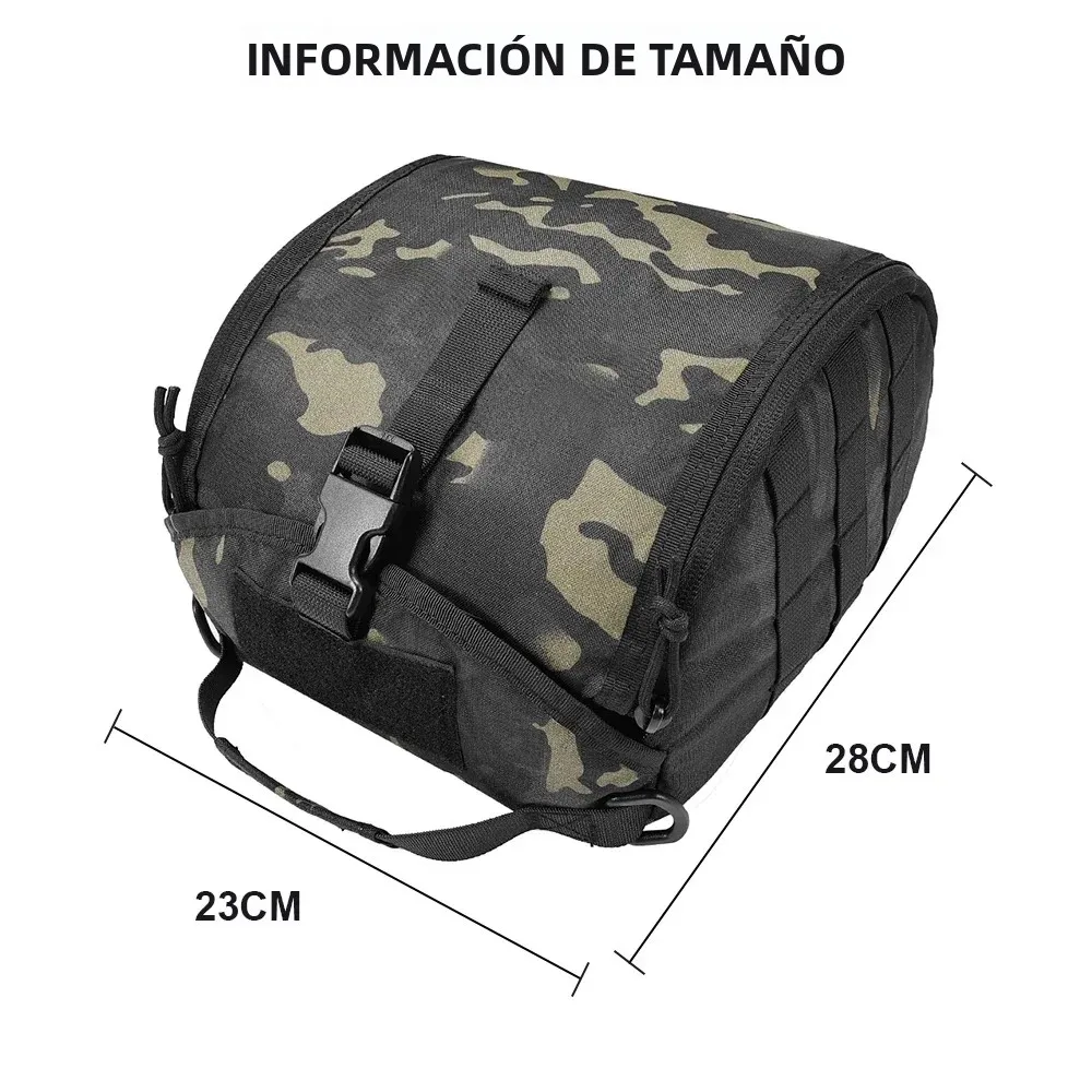 Bolsa táctica MOLLE para casco – funda de transporte multiusos - imagen 2
