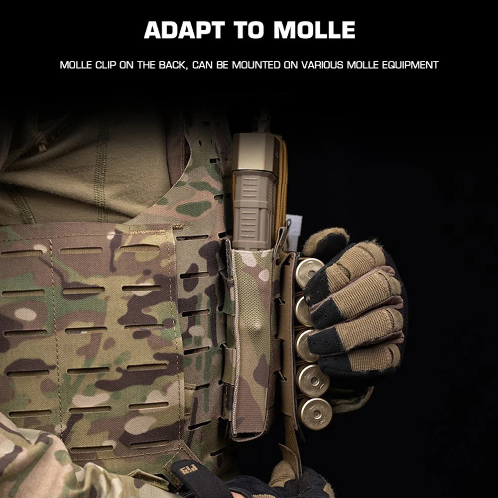Bolsa táctica MOLLE triple para revistas de rifle con solapa - imagen 3