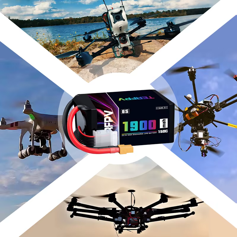 Batería TERFPV 6S 22.2V 1900mAh con conector XT60 para drones FPV