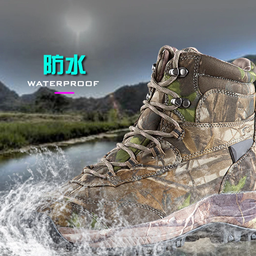Botas tácticas impermeables antideslizantes camuflaje transpirables - imagen 2