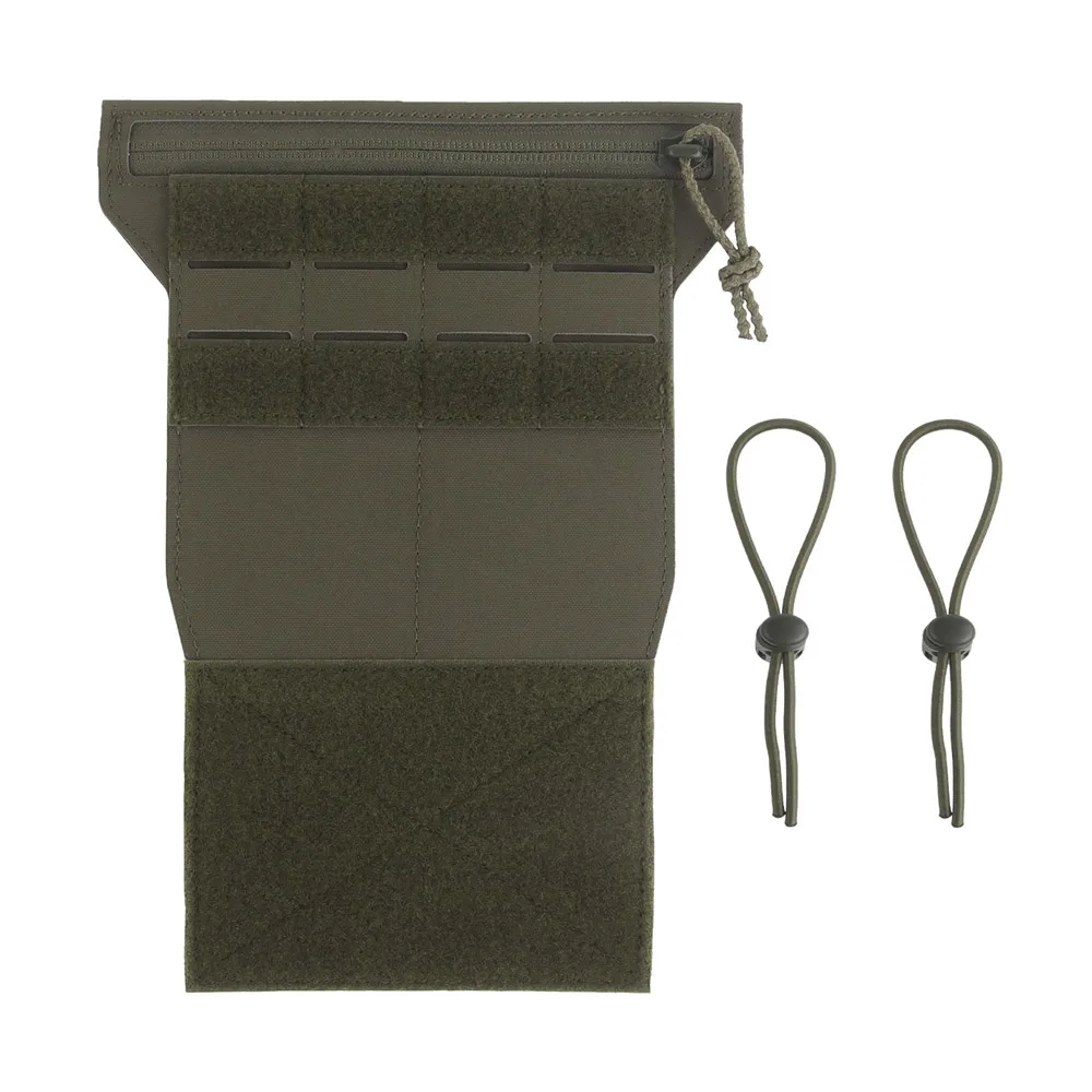 Panel frontal MOLLE modular para chaleco táctico con mapa y móvil