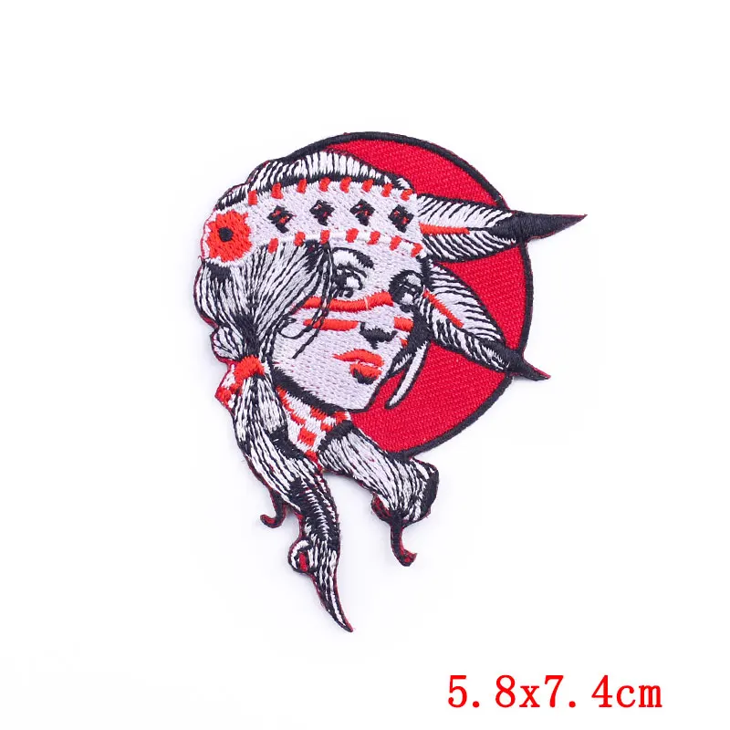 Parche bordado bruja indio calavera terror para planchar ropa vaqueros - imagen 2
