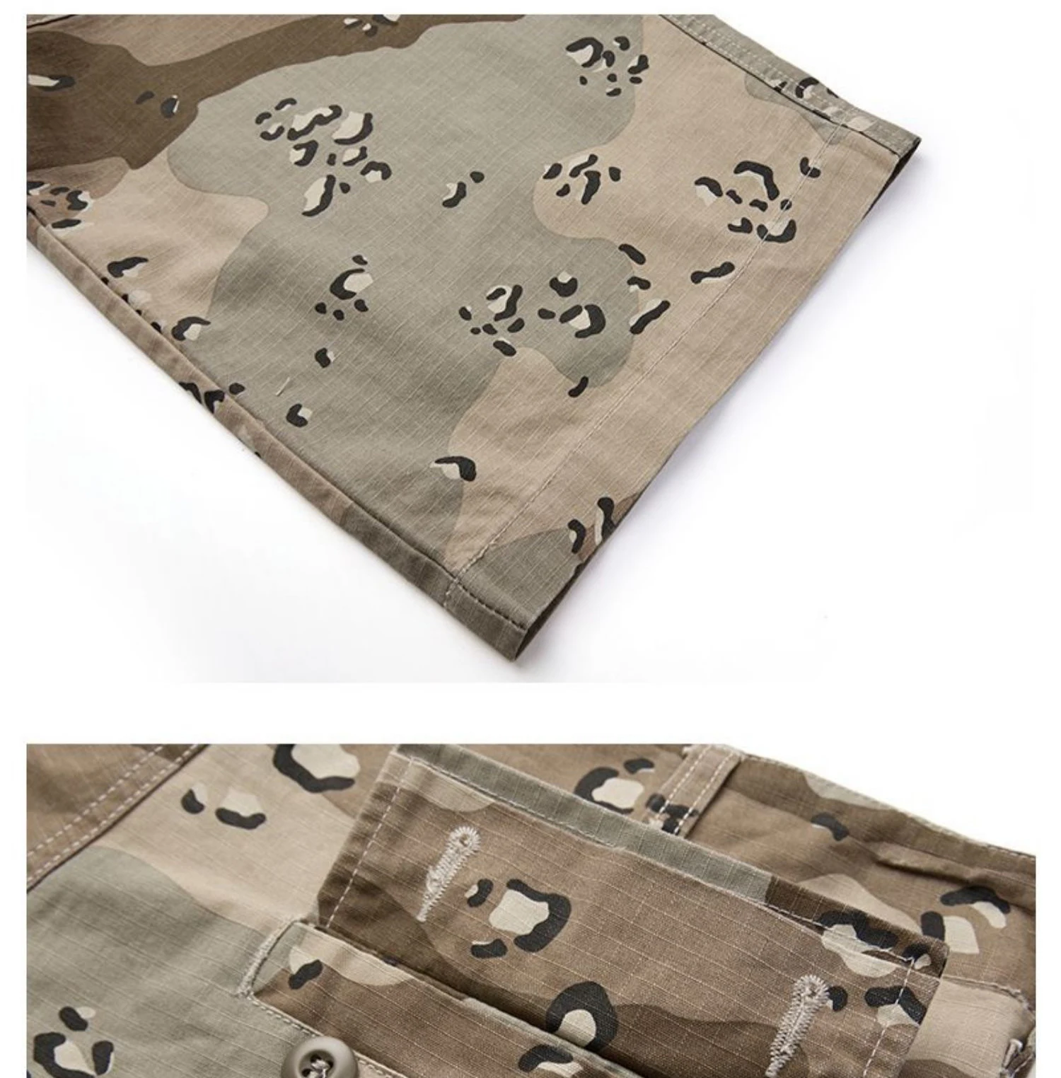 Pantalones tácticos camuflaje algodón cuadros varios bolsillos hombre - imagen 3