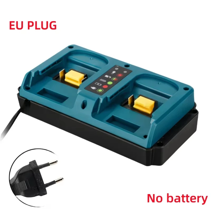 Cargador doble puerto Makita con indicadores LED