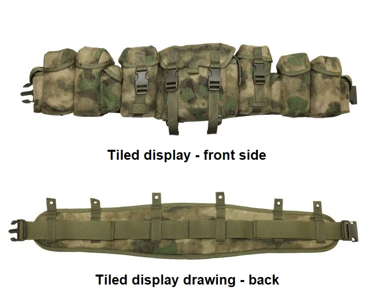 Vista del sistema MOLLE y el diseño del chaleco